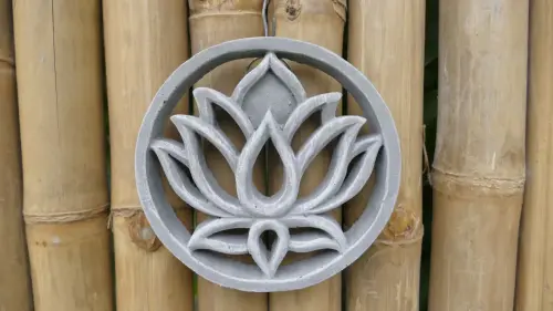Product image of the product “Lotus - Plaque - Lotus flower, Ø 15 cm | cast stone ”